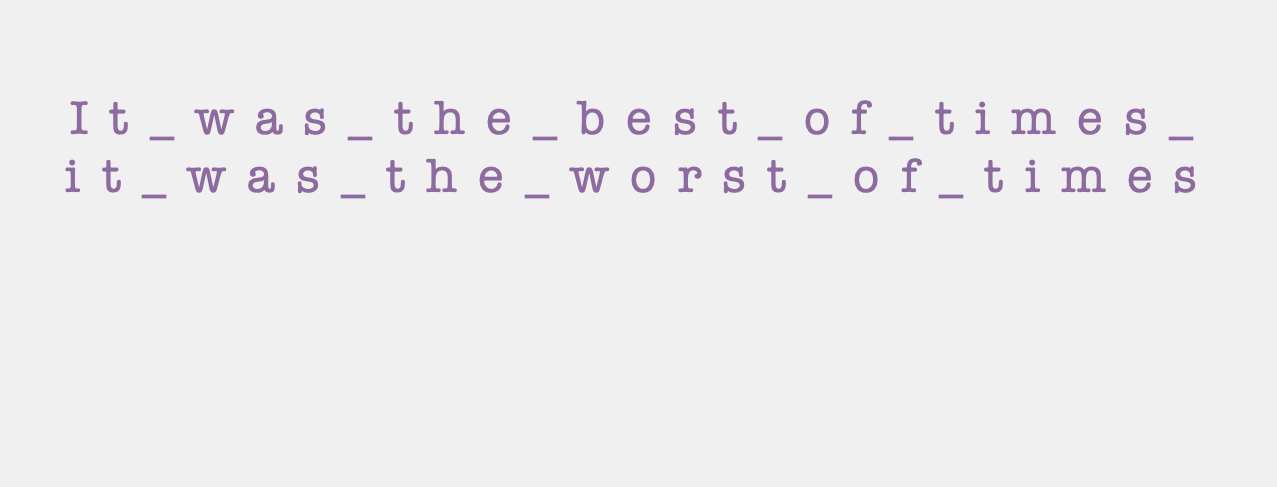 BWT of more complicated text, like sentences /library/burrows-wheeler-transform/09_Sentence_BWT.gif